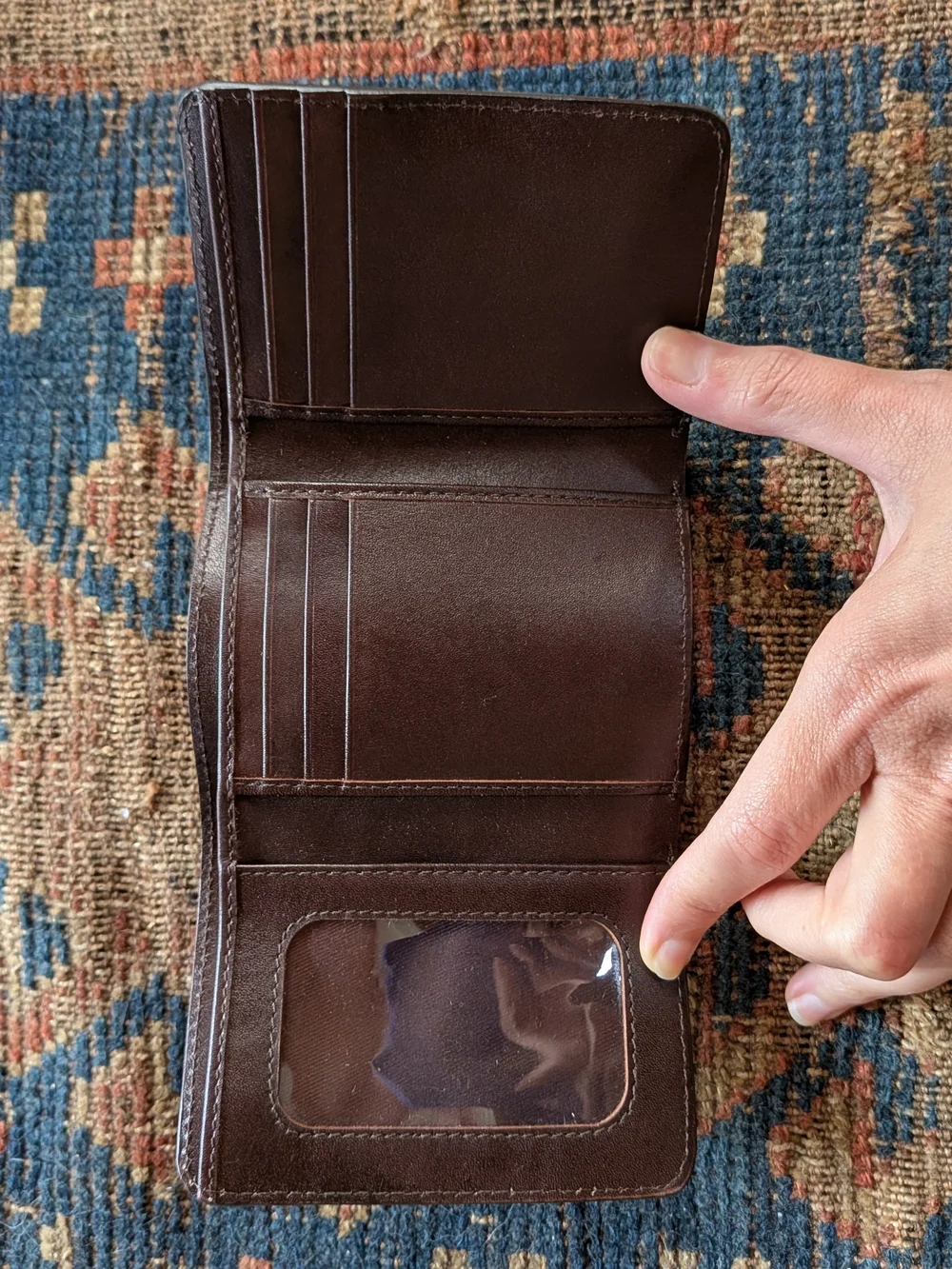 Ranger Belt Company Tooled Leather Card Holder - Brown